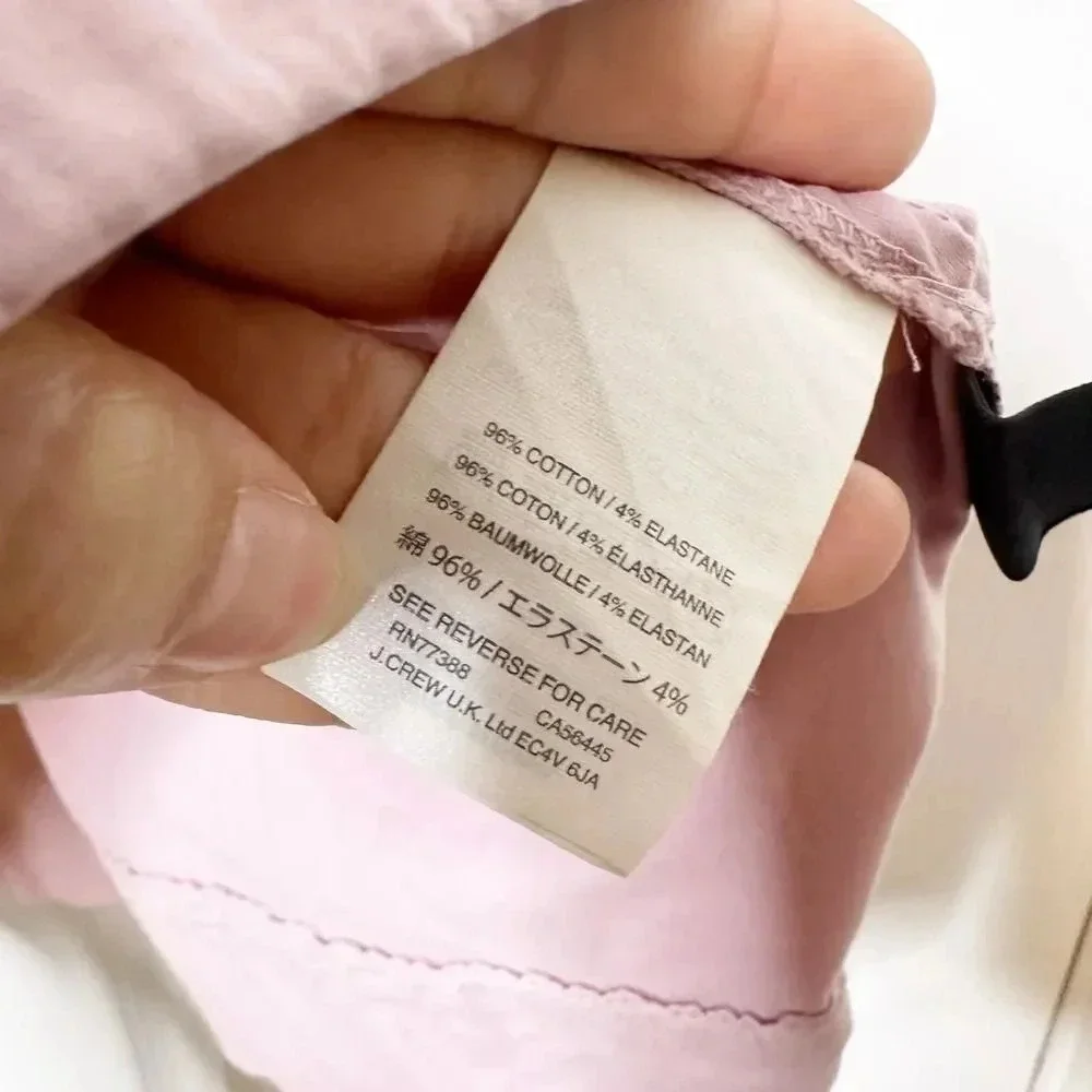 J. CREW Size 0 Garment Dyed Trench Coat Dress Lilac Purple Preppy - Picture 6 of 11
